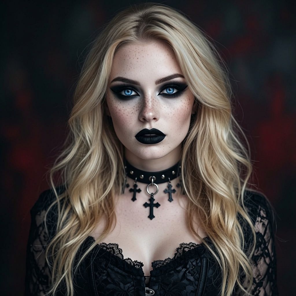Goth alternative AI portrait